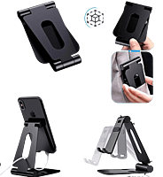 Flexo: Folding Metal Mobile Stand for Smartphones and Tabs