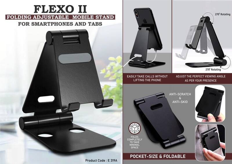 Flexo II: Folding Metal Mobile Stand for Smartphones| Folds completely to take minimal space