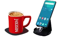 Metal mobile stand with 4 Coasters