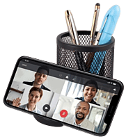 Round Wiro tumbler with Slide-out Phone Stand