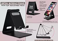 Metal mobile stand with top adjustable neck