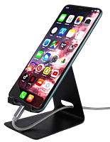 Metal mobile stand with top adjustable neck