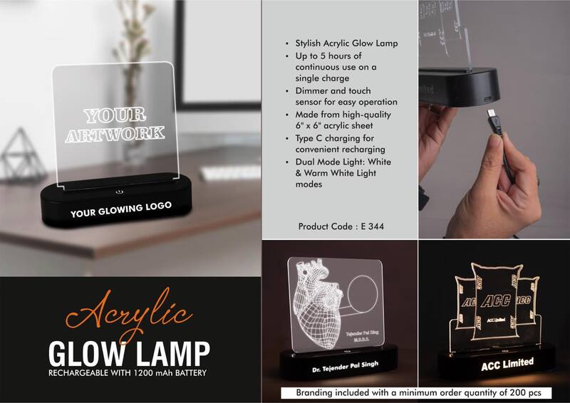 Acrylic Glow Lamp – Rechargeable|
