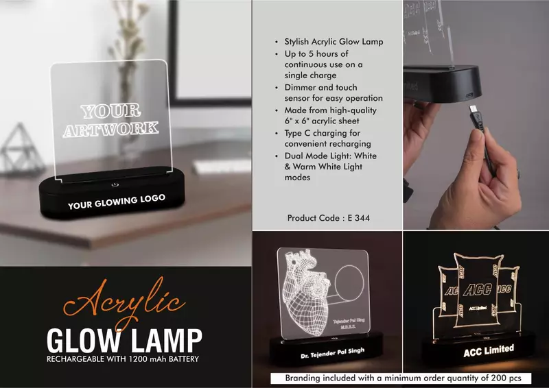 Acrylic Glow Lamp – Rechargeable|