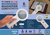 PowerGlow Rechargeable Magnifier with 3 lighting modes