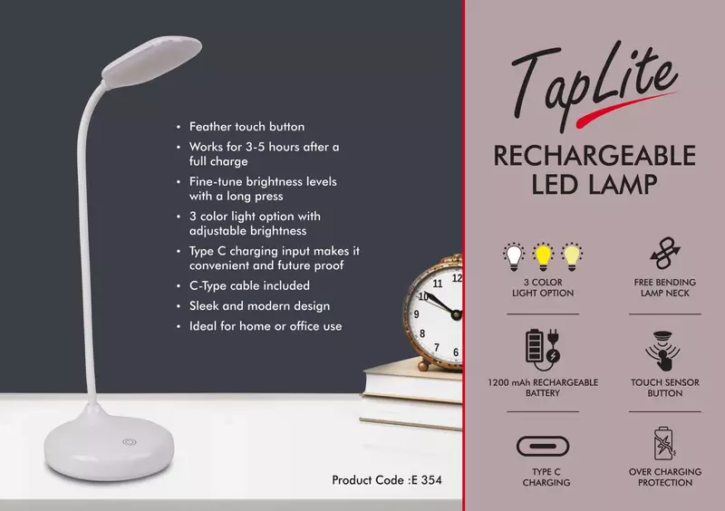 TapLite : Rechargeable LED lamp