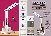 PenZen Wing: Rechargeable lamp with Dual tumbler | Clock with Temperature & Date |
