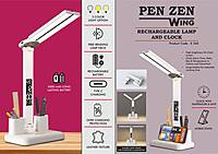 PenZen Wing: Rechargeable lamp with Dual tumbler | Clock with Temperature & Date |