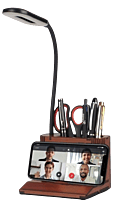 PowerGlow Wooden 3 step Dimmer Lamp