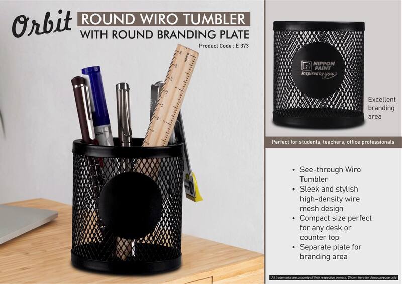 Orbit: Round Wiro tumbler with Round Branding Plate
