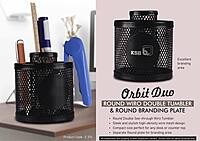 Orbit Duo: Round Wiro Double tumbler & Round Branding Plate