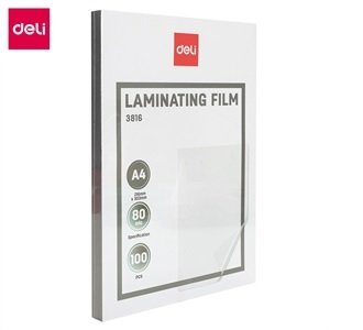 DELI LAMINATING POUCH A4 E3816 80MI 100s