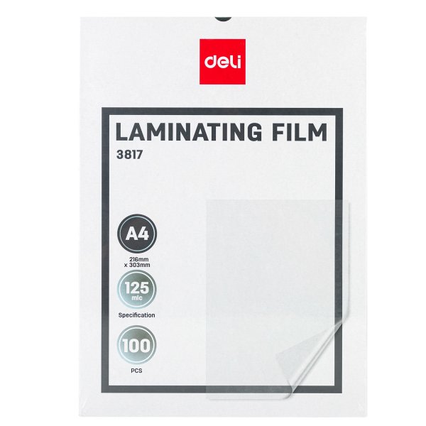 DELI LAMINATING POUCH A4 E3817 125M 100s
