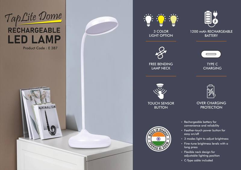 TapLite Dome : Rechargeable LED lamp