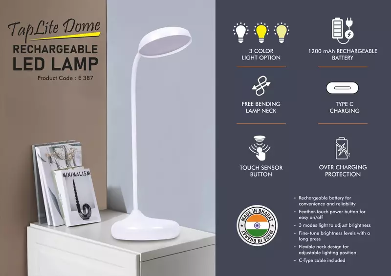 TapLite Dome : Rechargeable LED lamp