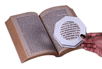 Octagon Paperweight magnifier with 3X Zoom
