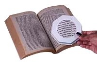 Octagon Paperweight magnifier with 3X Zoom