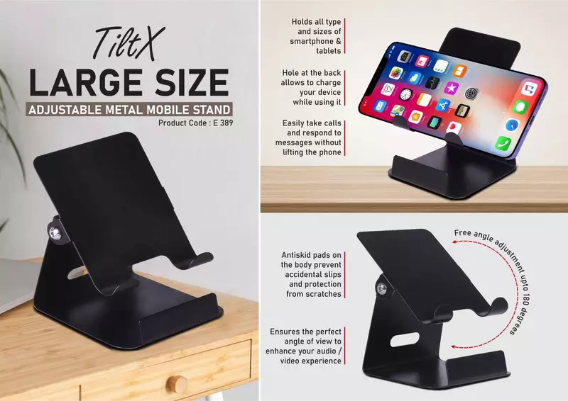 TiltX: Large size Adjustable metal mobile stand