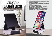 TiltX Pad: Large size Adjustable metal mobile stand with writing pad