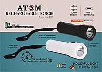 Atom: Rechargeable torch with Type C charging | 600 mah battery