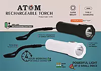 Atom: Rechargeable torch with Type C charging | 600 mah battery