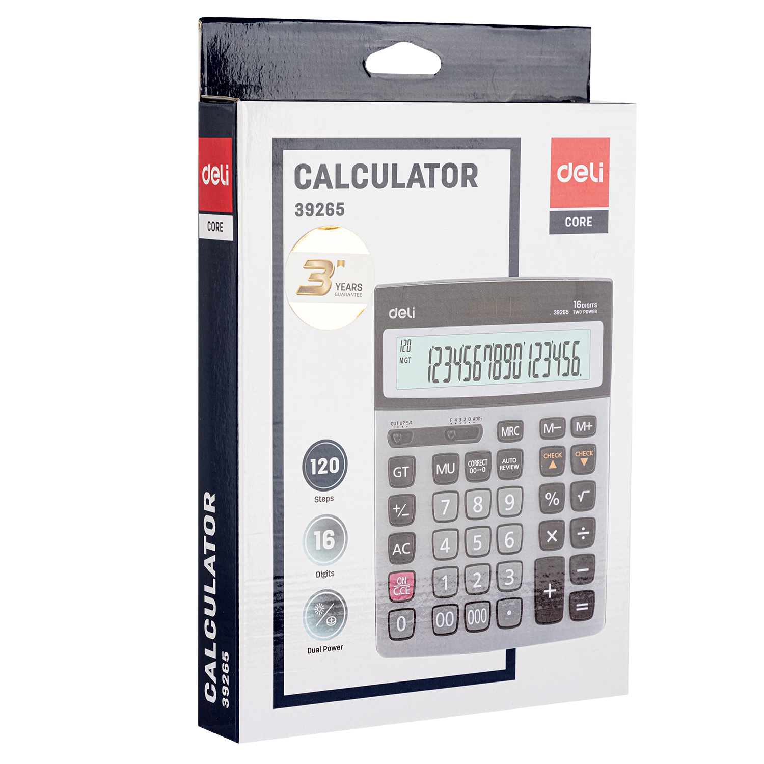 DELI CORE E39265 CALC.120 CHECK 16-DIGIT