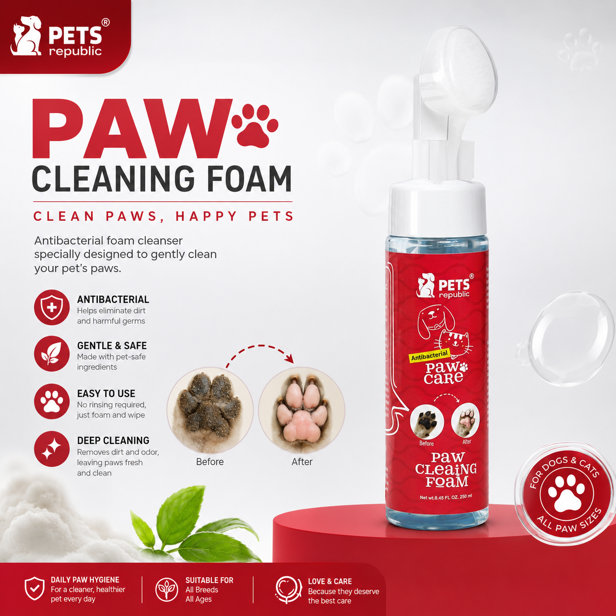 Pets Republic Paw Care Foam