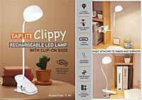 Taplite Clippy: Rechargeable LED lamp with clip on base