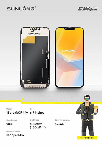 SUNLONG iPhone 13 Pro Max HD+ LCD Screen Replacement 6.7 Inch