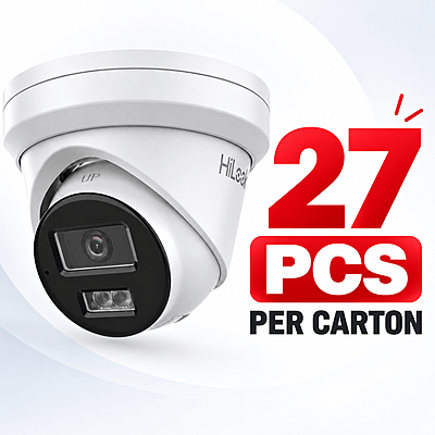 HiLook 6MP T361 Turret Camera, Built-in Mic, 27PCS/Carton (IPC-T361H-MU-27PCS)