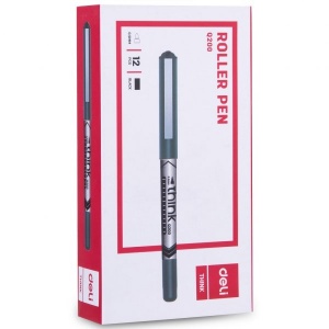 DELI Q20020 THINK ROLLER PEN 0.5MM BLACK