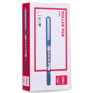 DELI Q20030 THINK ROLLER PEN 0.5MM BLUE