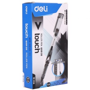 DELI Q20120 TOUCH ROLLER PEN 0.5MM BLACK