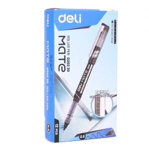 DELI Q20220 MATE ROLLER PEN 0.5MM BLACK
