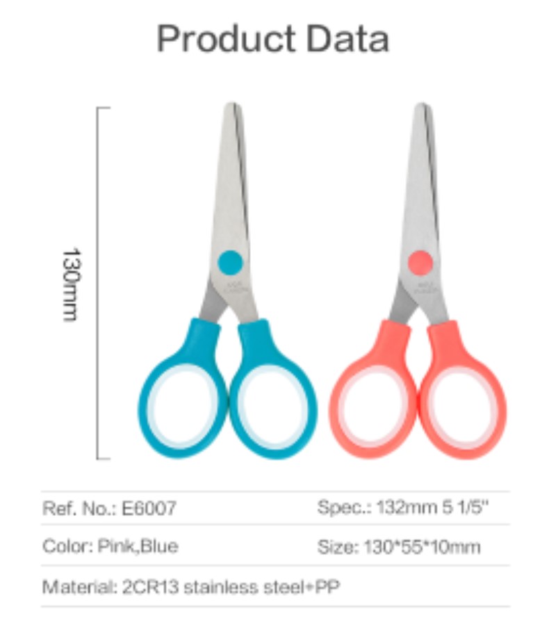 DELI E6007 SCHOOL SCISSOR 5.28" 132MM