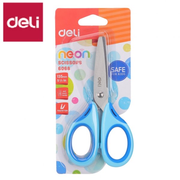 DELI E6068 SOFT GRIPKIDS SCISSORS 5.4"