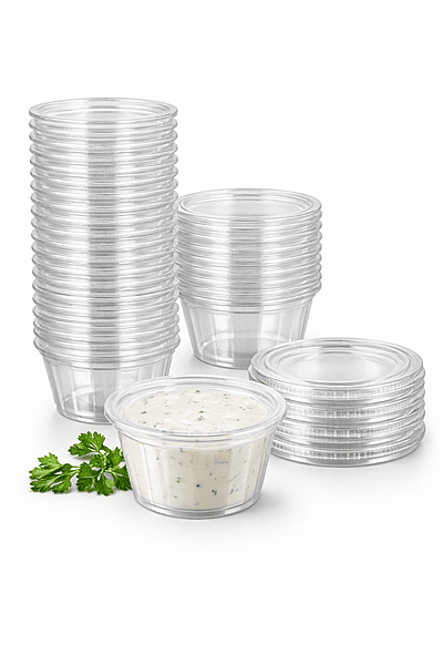 Cups, Lids, Straws:0.75oz Clear Plastic Portion Cup