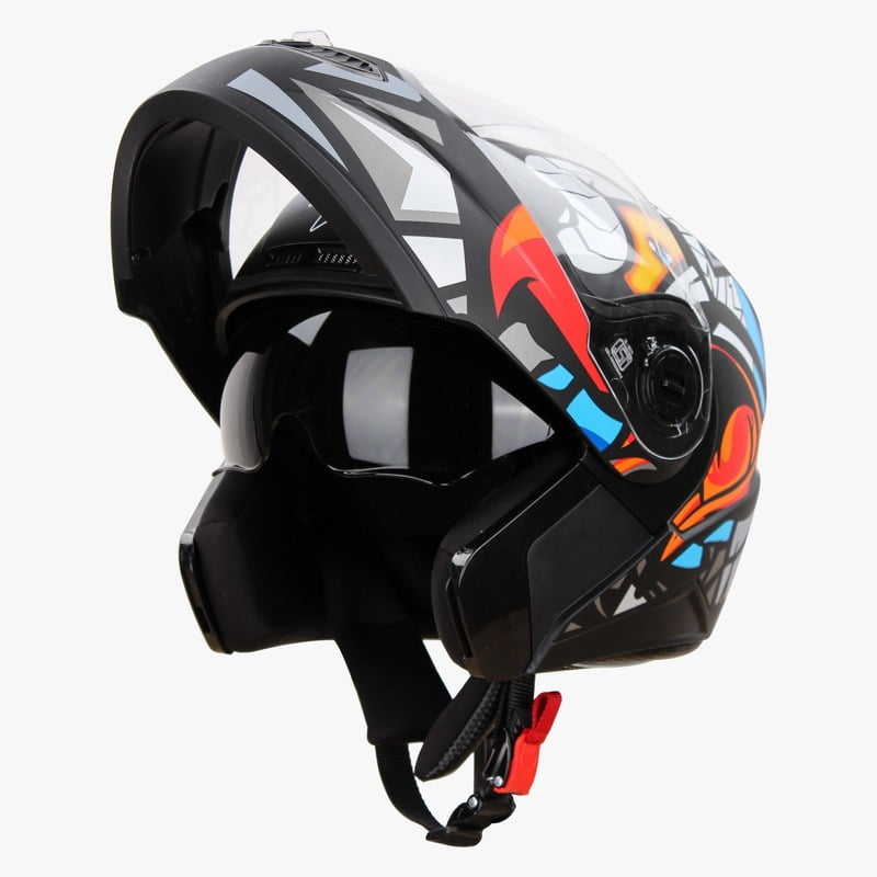 STEELBIRD SBA-7 ISS BIRDIE GLOSSY BLACK/GREY C/V (M)