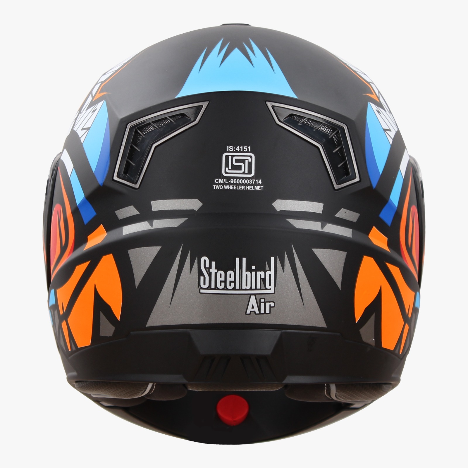 STEELBIRD SBA-7 ISS BIRDIE MATT BLACK/ORANGE C/V (M)
