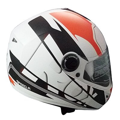 STEELBIRD ROX-39 ROX SPEED-R M.WHITE-ORANGE/BLACK C/V (L)