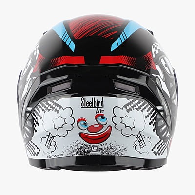 STEELBIRD SBA-21 COMIC MATT BLACK/WHITE C/V (M)