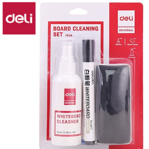 DELI E7839 WHITEBOARD CLEANING SET 4PCS