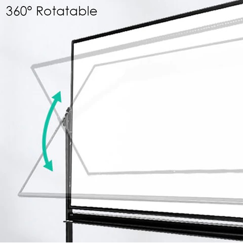 DELI E7883 5x3FT MOBILE WHITEBOARD