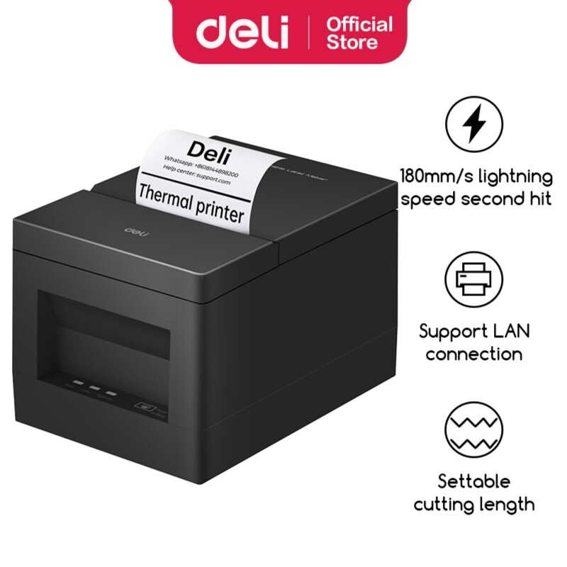 DELI E801PN THERMAL RECEIPT PRINTER 3" PRINTING WIDTH