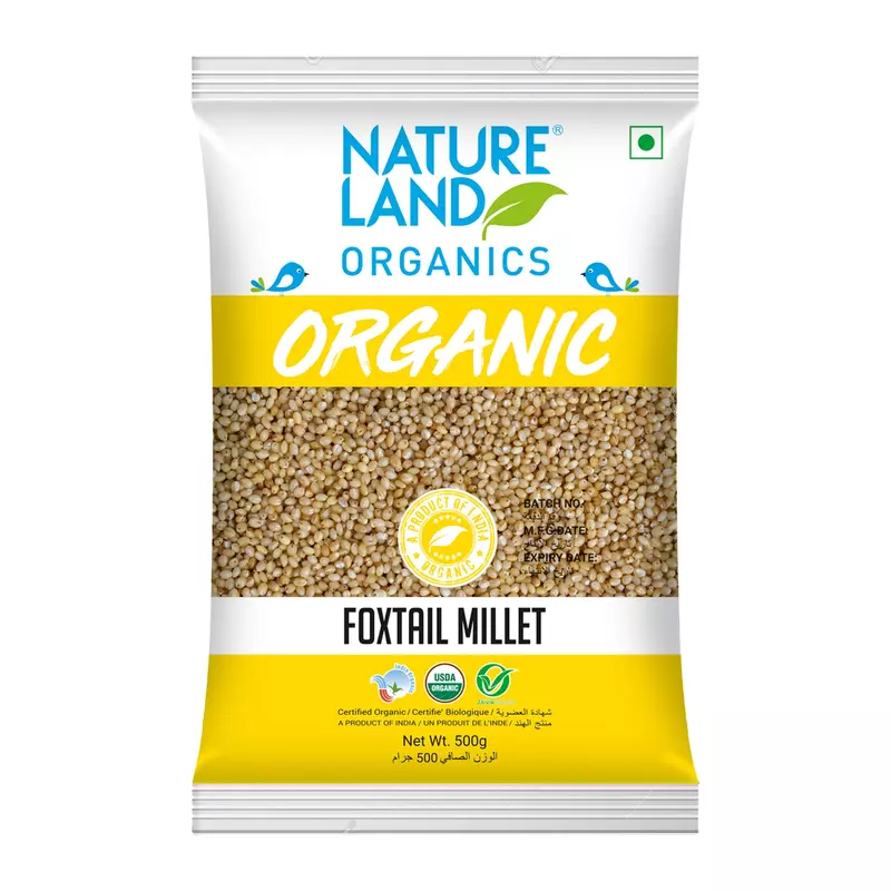 Natureland Organic Foxtail Millet 500g.دخن ذيل الثعلب العضوي 500 جرام
