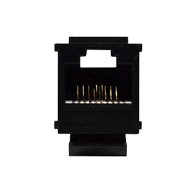 Cat6 Keystone Jack Coupler Black Cat6 Keystone Jack Coupler Black