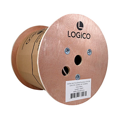 CAT5E STP/FTP OUTDOOR DB GEL / FLOODED BC 24AWG 1000FT BLACK CAT5E STP/FTP OUTDOOR DB GEL / FLOODED BC 24AWG 1000FT BLACK