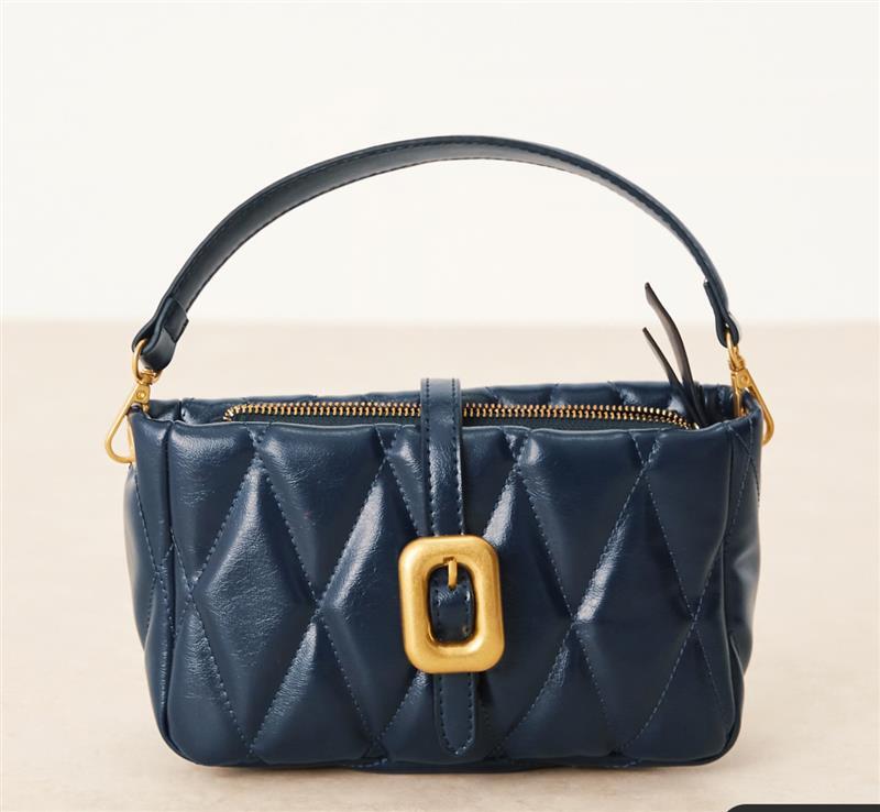 Accessorize chunky quilted crossbody bag  navy blue