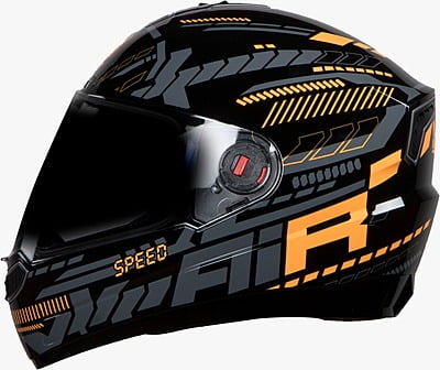 STEELBIRD SBA-1 SPEED MAT BLACK/ORANGE C/V (L)