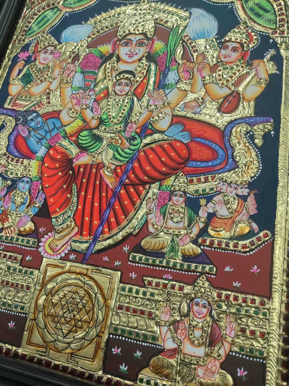 Lalita Devi Tanjore Painting - Grand Portrayal